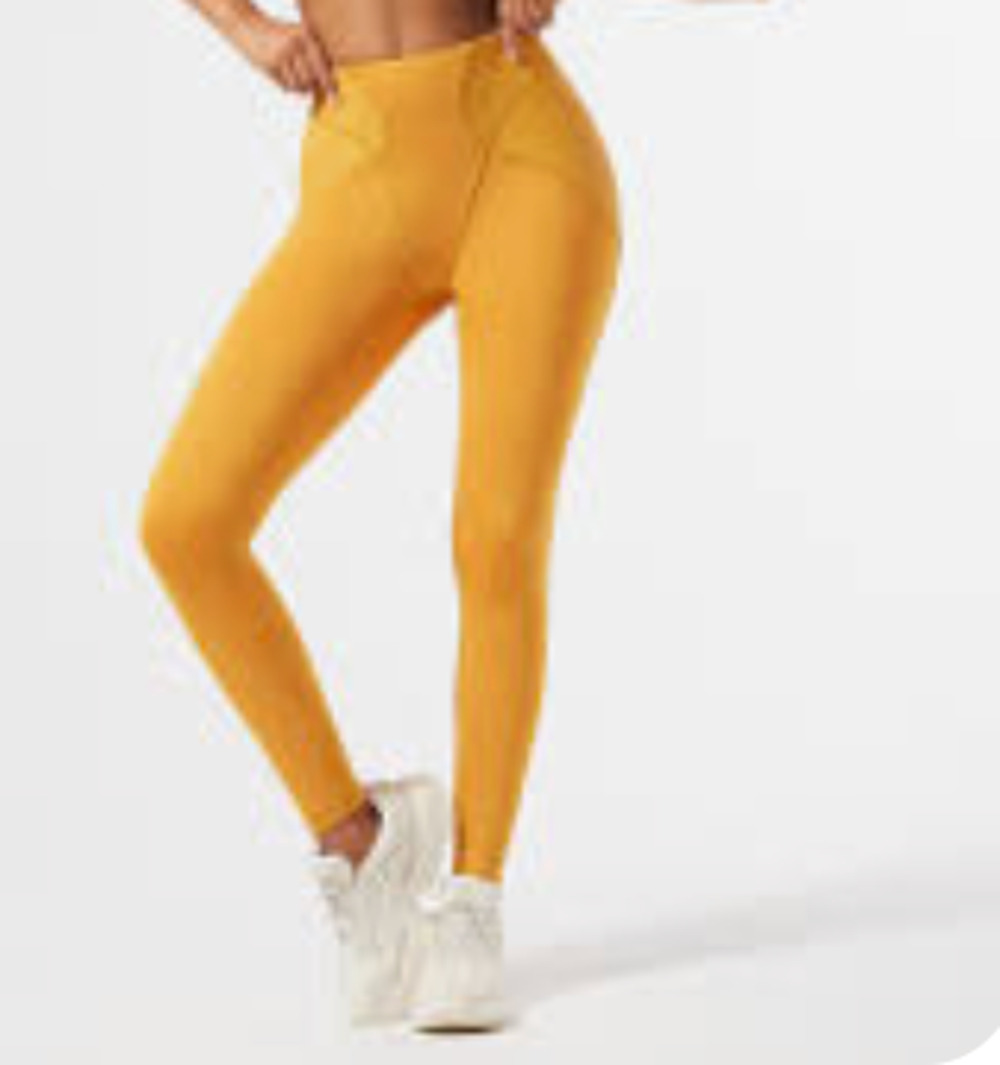Savage X Fenty Sport Mustard Leggings | Size 12 | Athleisure